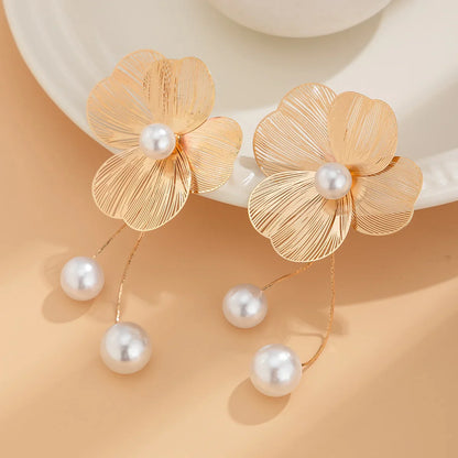 Women's Romantic Flower Petal Earrings