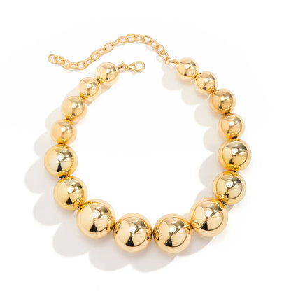 Women Big Ball Bead Chain Necklace